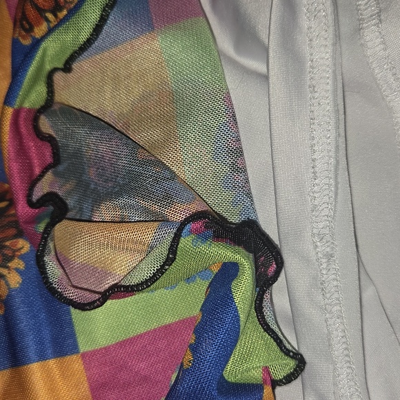 Delia's Sunflower Psychedelic Mini Skirt - Picture 2 of 3